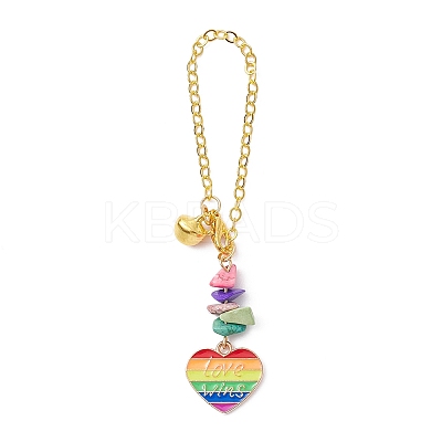 Alloy Enamel Pendant Decorations HJEW-JM01710-1