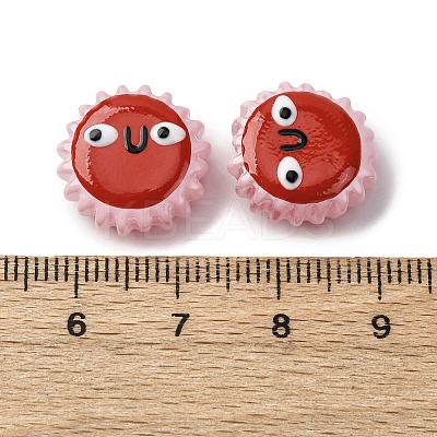 Fuuny Baking Paint Glass Enamel Beads LAMP-Q045-01H-1