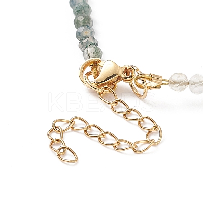 Natural Moss Agate Necklaces Sets for Women NJEW-JN03987-1