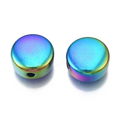 Rack Plating Rainbow Color 304 Stainless Steel Beads STAS-S119-082-1