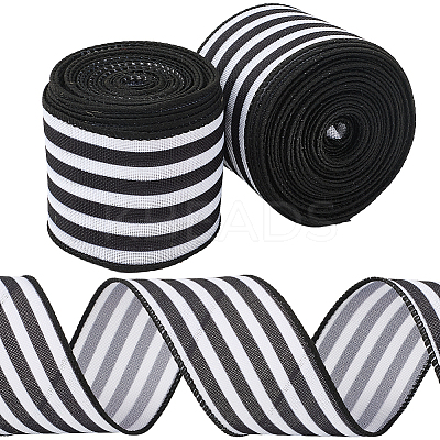Polyester Striped Ribbons SRIB-WH20020-013A-1