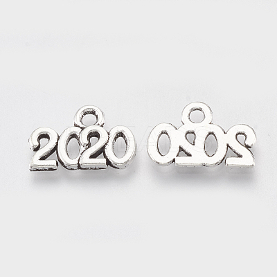 Tibetan Style Alloy Charms TIBE-T010-35AS-RS-1