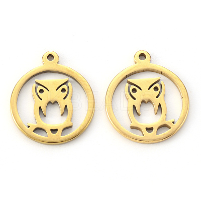 PVD Vacuum Plating 201 Stainless Steel Pendants STAS-N092-104G-1