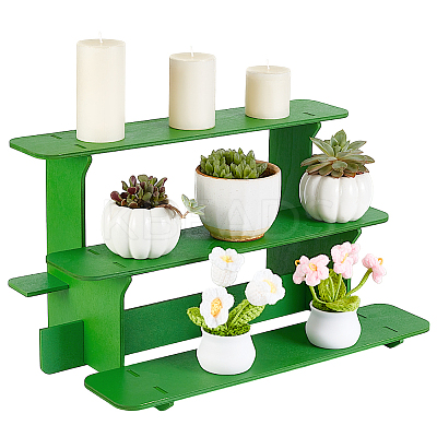 3-Tier Wooden Dice Organizer Display Riser Racks ODIS-WH0086-147-1