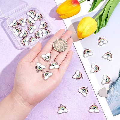 Alloy Enamel Pendants ENAM-NB0001-11P-NR-1