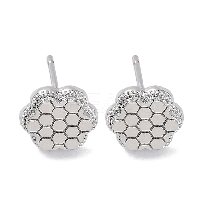 Brass Stud Earrings EJEW-D288-15P-1