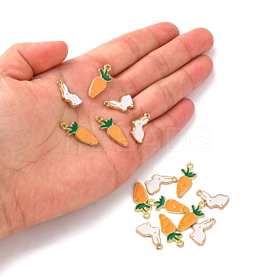 20Pcs 2 Style Alloy Enamel Pendants ENAM-YW0002-13-1