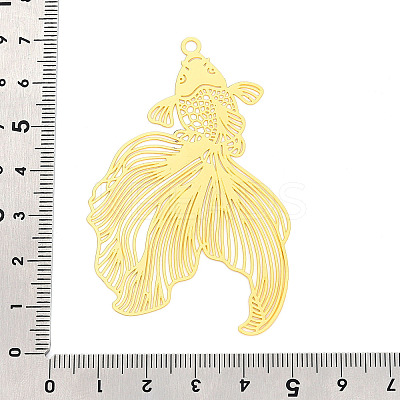 Brass Filigree Pendants KKC-T003-09G-1