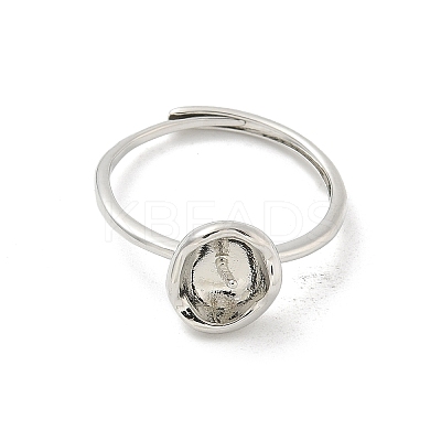Brass Cup Peg Open Cuff Ring Settings KK-G518-10P-04-1