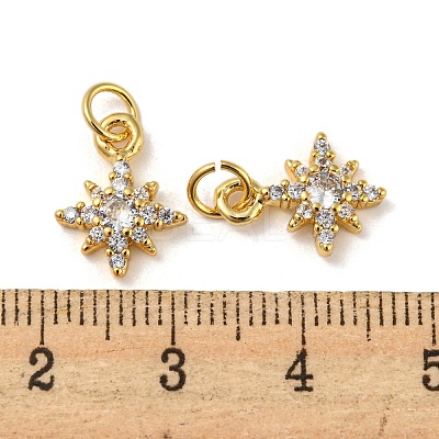 Rack Plating Brass Micro Pave Cubic Zirconia Pendants KK-A200-13G-1