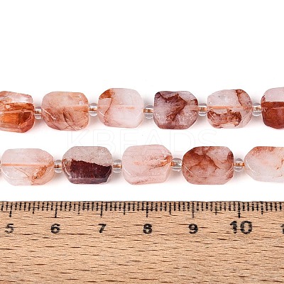Natural Hematoid Quartz/Ferruginous Quartz Beads Strands G-C098-A28-01-1