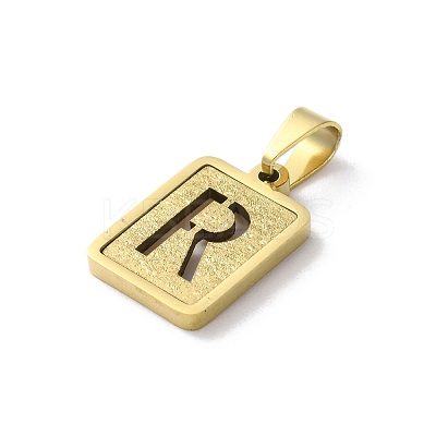 304 Stainless Steel Alphabet Pendants STAS-S152-01G-R-1