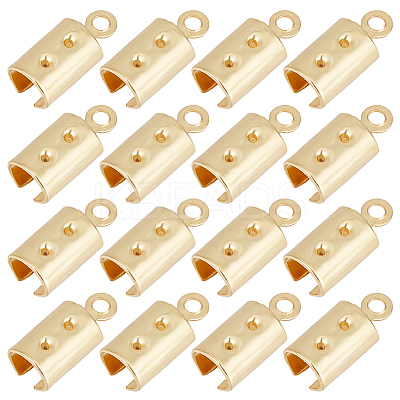 180Pcs 304 Stainless Steel Folding Crimp Ends STAS-SC0005-40B-1