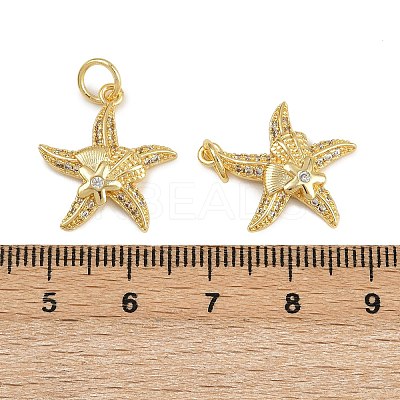Brass Micro Pave Cubic Zirconia Pendants KK-C114-27B-G-1