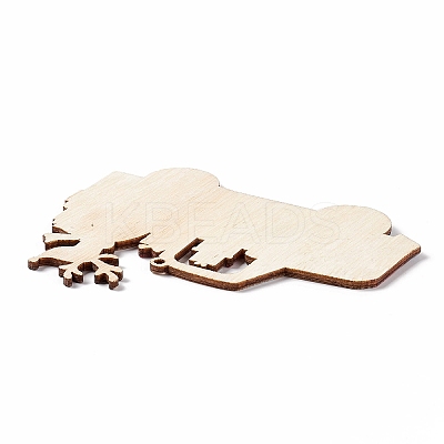 Christmas Spray Painted Wood Big Pendants LS-FIND-H030-23-1