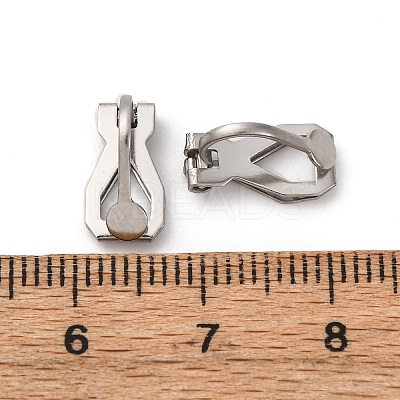 316 Surgical Stainless Steel Clip-on Earring Findings STAS-P397-02P-1