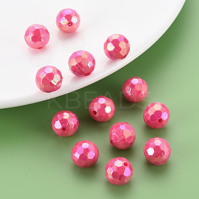 Opaque Acrylic Beads TACR-S154-10F-02-1