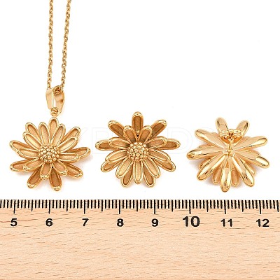 304 Stainless Steel Pendant Necklaces & Stud Earrings Set for Women SJEW-G086-01G-1