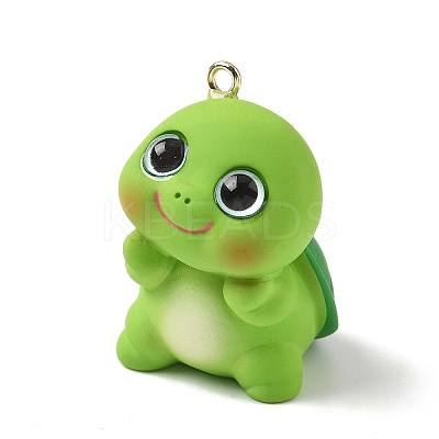Tortoise Opaque Resin Pendants RESI-Z035-01P-02-1