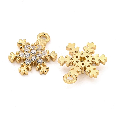 Brass Micro Pave Clear Cubic Zirconia Pendants FIND-Z044-09KCG-1