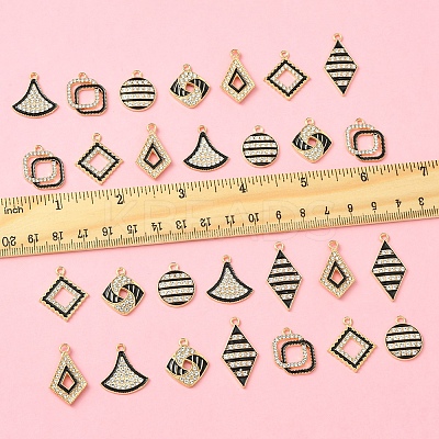 28Pcs 7 Styles Alloy Enamel Pendants FIND-FS0003-23-1