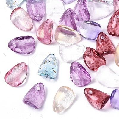Transparent Spray Painted Glass Charms GLAA-T016-36-I01-1