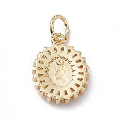 Rack Plating Brass Micro Pave Cubic Zirconia Pendants X-KK-G451-12G-1
