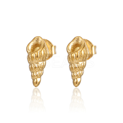 Stainless Steel Conch Shape Earrings for Women LS-IK8613-1-1
