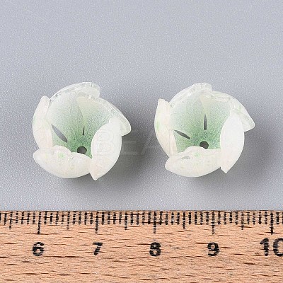Flower Acrylic Bead Caps SACR-T017-49D-1
