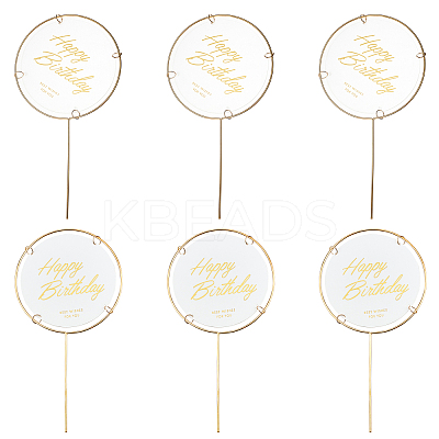 Iron Birthday Cake Decoration AJEW-FG0001-34-1