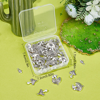 60Pcs 3 Styles Tibetan Style Alloy Pendants TIBEP-SC0002-27-1