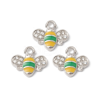 Platinum Plated Alloy Enamel Charms ENAM-G212-18P-1