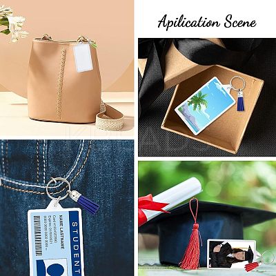 16Pcs Rectangle Acrylic Photo Frame Keychain KEYC-CA0001-34-1