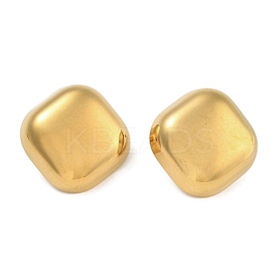 304 Stainless Steel Square Stud Earrings for Women EJEW-U022-07G-1