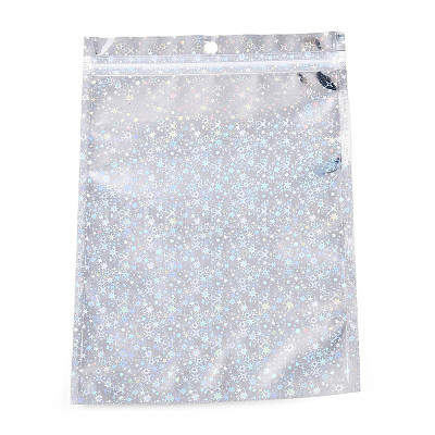 Glitter Holographic Star Plastic Packaging Yin-yang Resealable Bags OPP-N002-02A-1