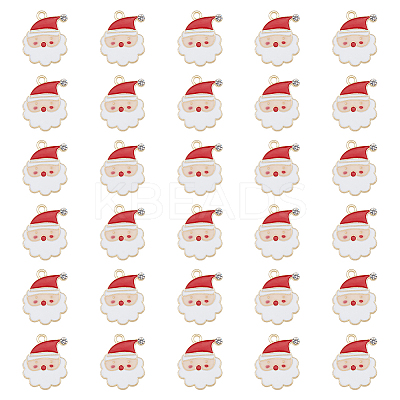 30Pcs Christmas Theme Alloy Enamel Pendants ENAM-FH0001-77-1