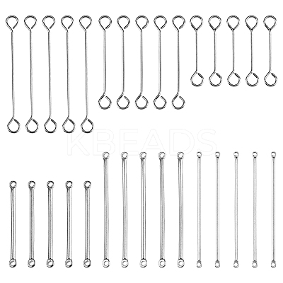 120Pcs 6 Styles 304 Stainless Steel Connector Charms STAS-FH0001-90-1