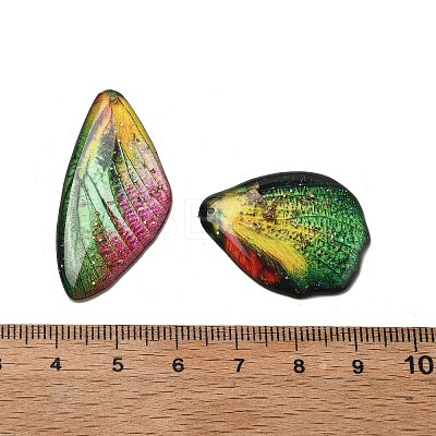 4Pcs Transparent Epoxy Resin Butterfly Wings Pendants RESI-C057-05A-1