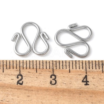 304 Stainless Steel S-Hook Clasps STAS-Z124-04B-P-1