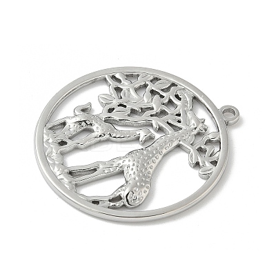 304 Stainless Steel Giraffe Pendants STAS-S186-07A-P-1