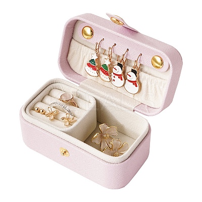 PU Imitation Leather Jewelry Box LBOX-E001-01B-1