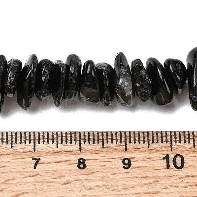 Natural Black Tourmaline Beads Strands G-A285-A07-01-1