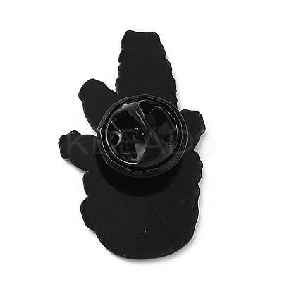Black Alloy Brooch JEWB-Z011-02B-EB-1