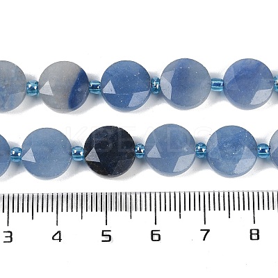 Dyed & Heated Natural Blue Aventurine Beads Strands G-C116-A57-01-1