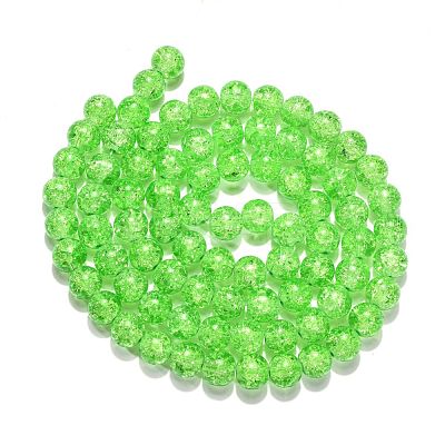 Mixed Crackle Glass Bead Strands GGC10mm-1