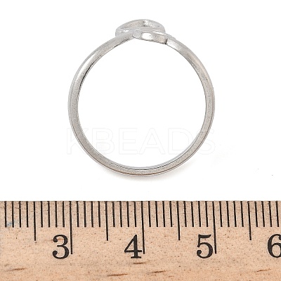 304 Stainless Steel Open Cuff Rings for Women RJEW-A079-05B-P-1
