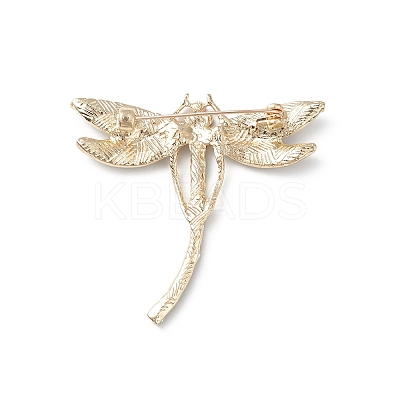 Rhinestone Dragonfly Brooch Pin JEWB-M026-02G-1