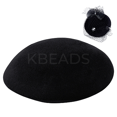 Velet Pillbox Stewardess Fascinator Hat Base for Millinery AJEW-WH0248-757B-1