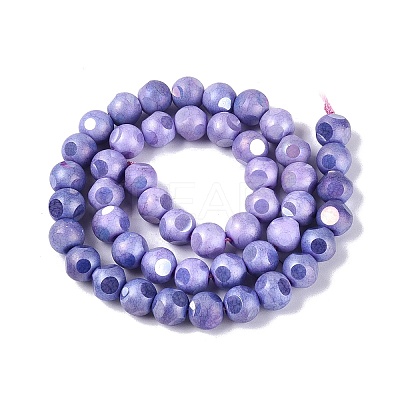 Ombre Effect Dyed Electroplate Opaque Glass Beads Strands EGLA-Q130-01A-11-1