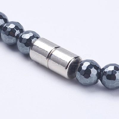 Non-Magnetic Synthetic Hematite Necklaces NJEW-K080-02-1